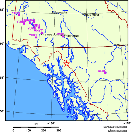 Map of Regional Seismographs