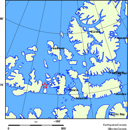 Map of Earthquake Localities