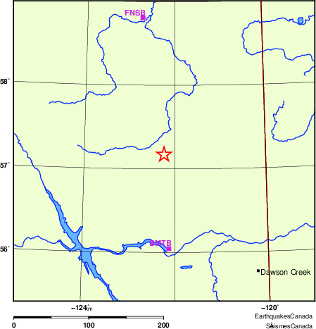 Map of Regional Seismographs