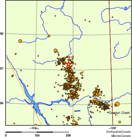 Map of earthquakes magnitude 2.0 and larger, 2000 - present