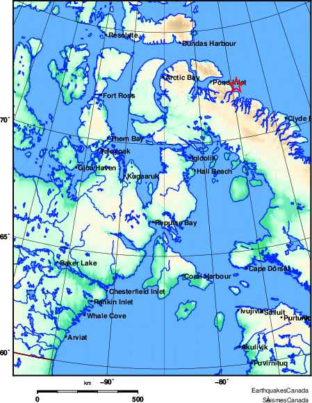 Map of Earthquake Area