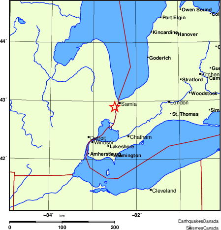 Map of Earthquake Localities