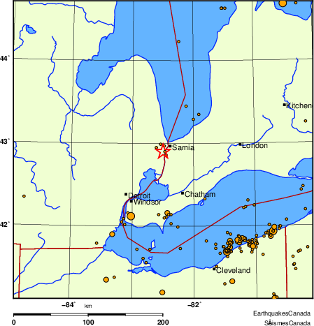 Map of earthquakes magnitude 2.0 and larger, 2000 - present