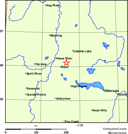 Map of Earthquake Localities