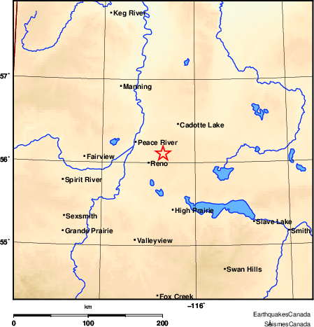 Map of Earthquake Area