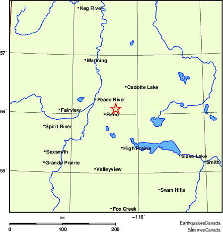 Map of Earthquake Localities