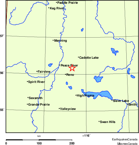 Map of Earthquake Localities