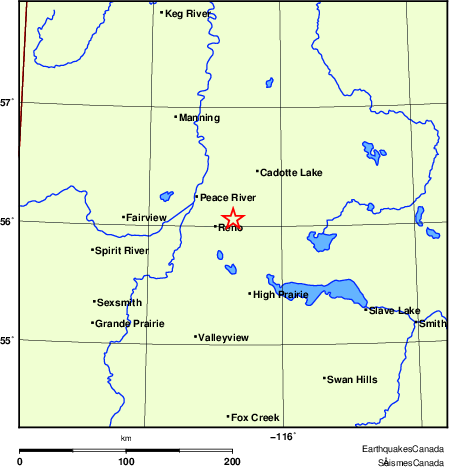 Map of Regional Seismographs