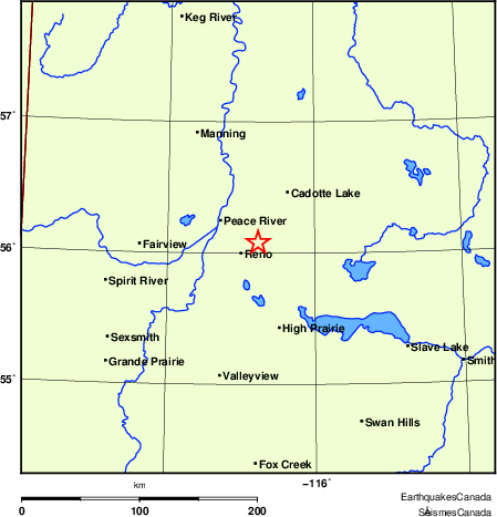 Map of Earthquake Localities