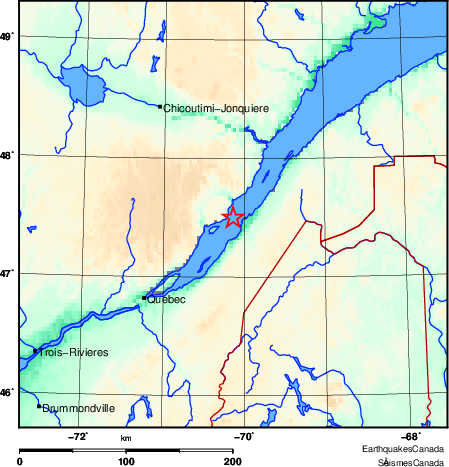 Map of Earthquake Area