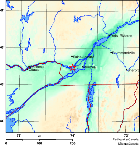 Map of Earthquake Area