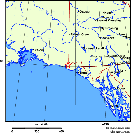 Map of Earthquake Localities