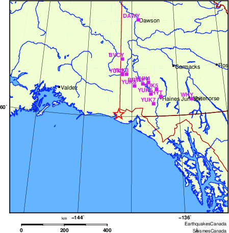 Map of Regional Seismographs