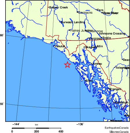 Map of Earthquake Localities