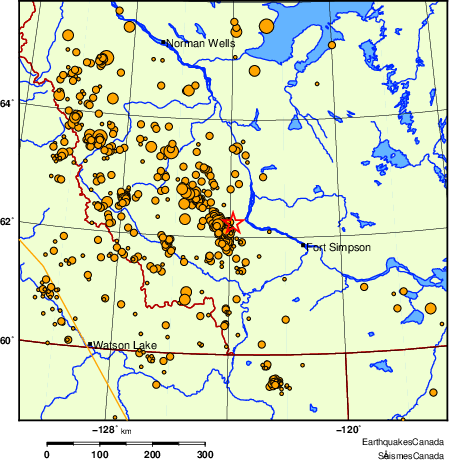 carte des des séismes de magnitude 2,0 et plus depuis 2000