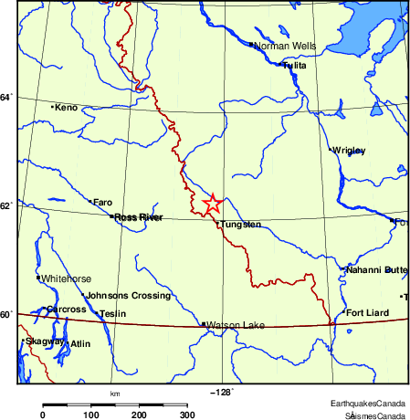 carte des endroits près de l'épicentre