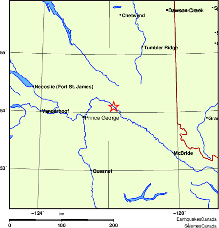 Map of Earthquake Localities