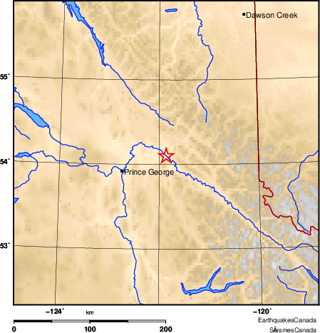 carte des environs du séisme