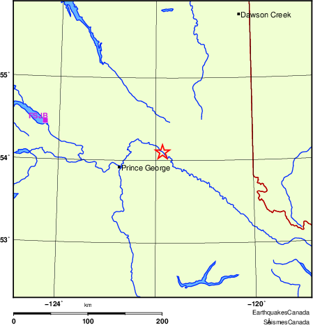 Map of Regional Seismographs