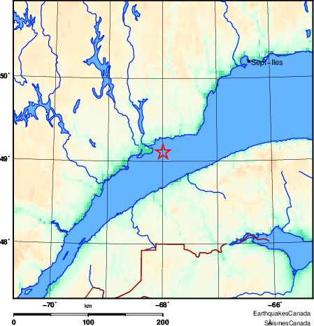 carte des environs du séisme