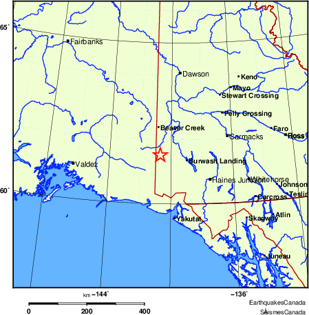 Map of Earthquake Localities