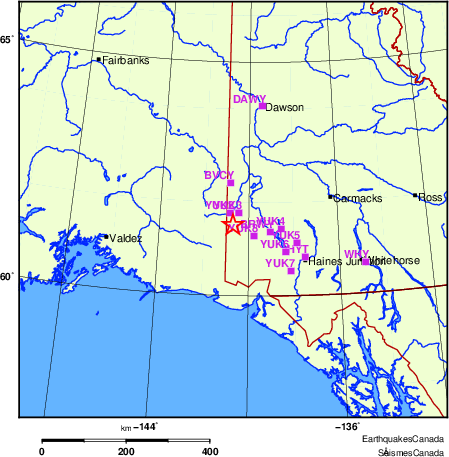 Map of Regional Seismographs