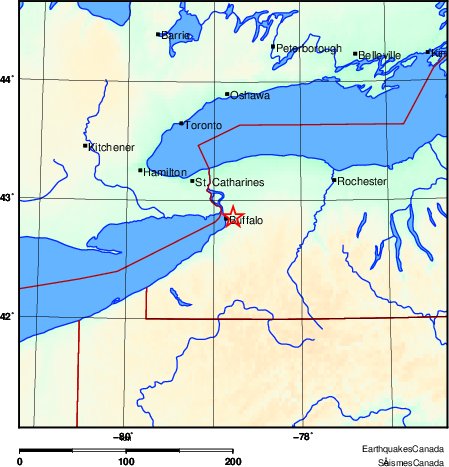 carte des environs du séisme