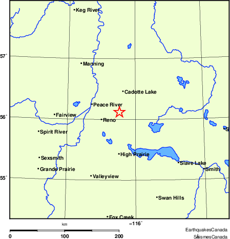 Map of Earthquake Localities