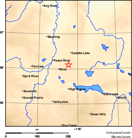 Map of Earthquake Area