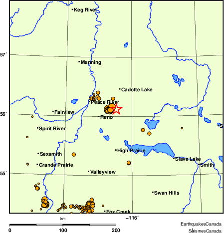 Map of earthquakes magnitude 2.0 and larger, 2000 - present