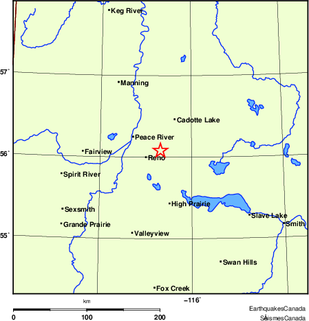 Map of Earthquake Localities