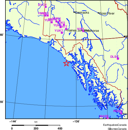 carte des localisations des stations sismologiques locales