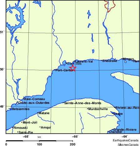 Map of Earthquake Localities