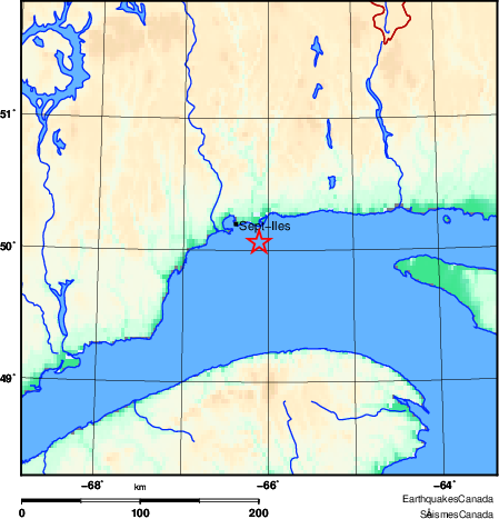 carte des environs du séisme