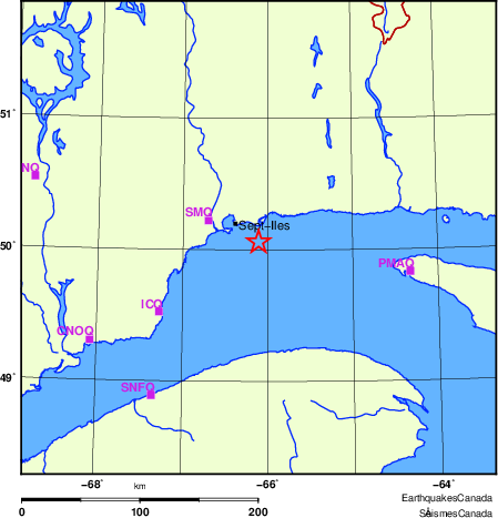 carte des localisations des stations sismologiques locales