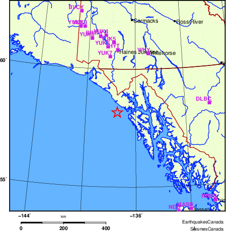 carte des localisations des stations sismologiques locales