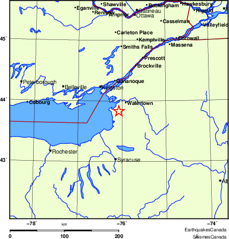 Map of Earthquake Localities