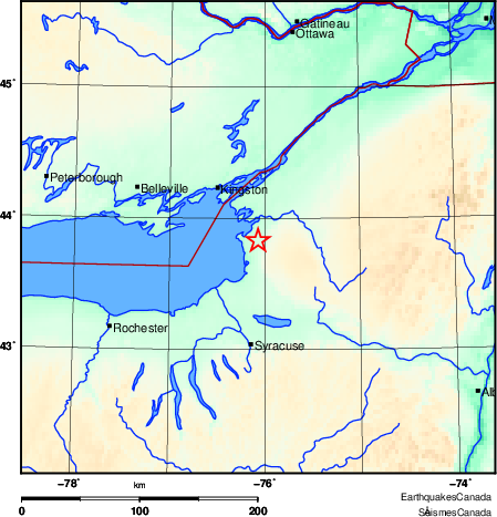 carte des environs du séisme