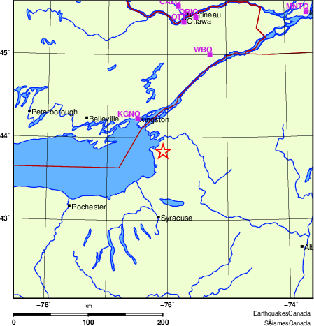 carte des localisations des stations sismologiques locales