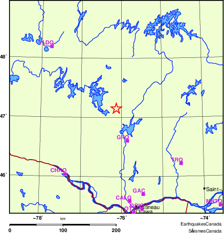 carte des localisations des stations sismologiques locales