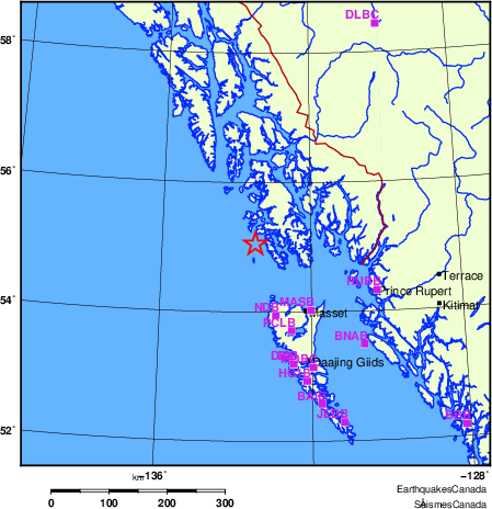 carte des localisations des stations sismologiques locales