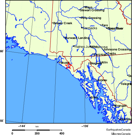 Map of Earthquake Localities