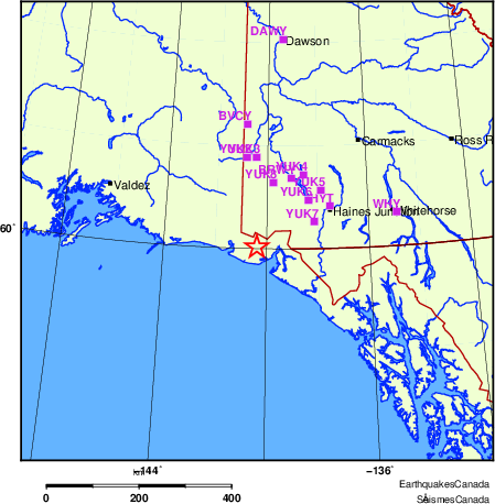 carte des localisations des stations sismologiques locales