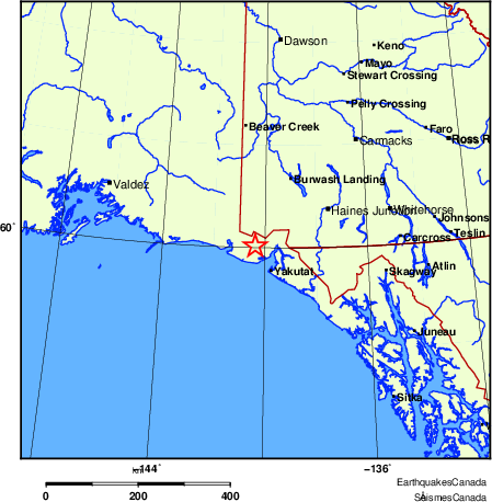 Map of Earthquake Localities