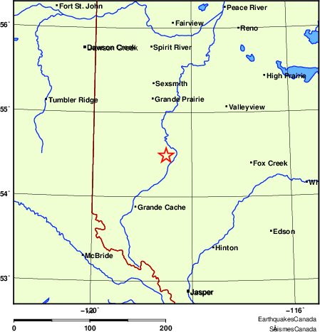 Map of Earthquake Localities