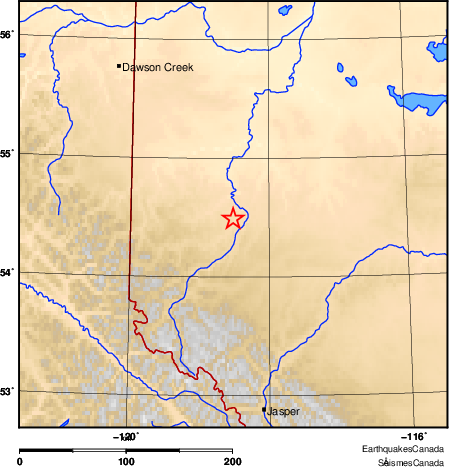 carte des environs du séisme