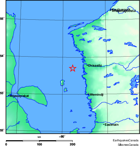 carte des environs du séisme