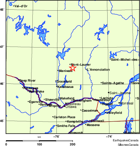 Map of Earthquake Localities