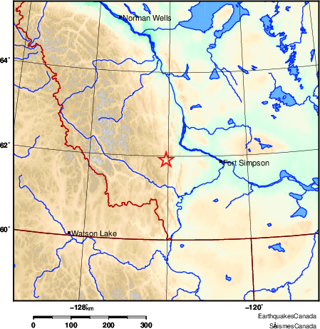 carte des environs du séisme