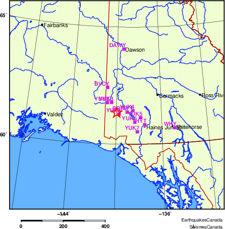 Map of Regional Seismographs